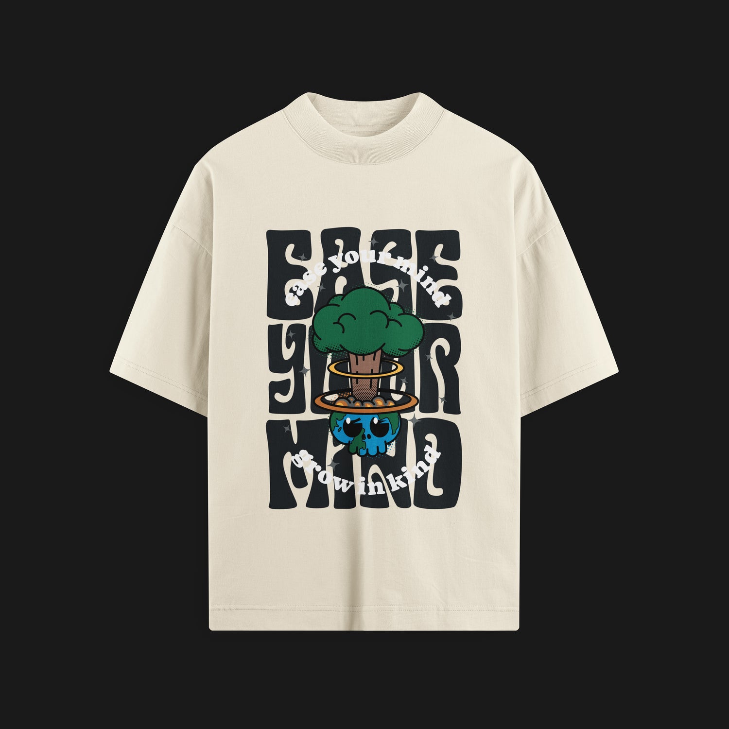 Ease Your Mind Oversized Tee Mental Health Clothing