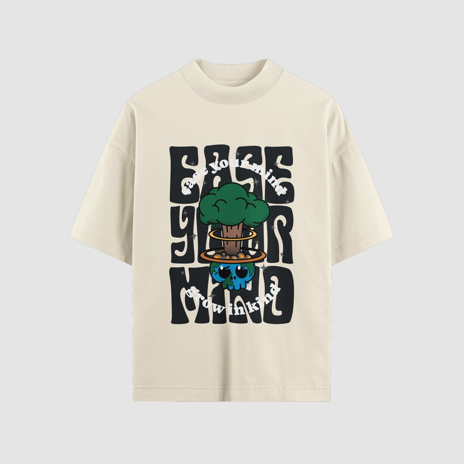 Ease Your Mind Oversized Tee Mental Health Clothing