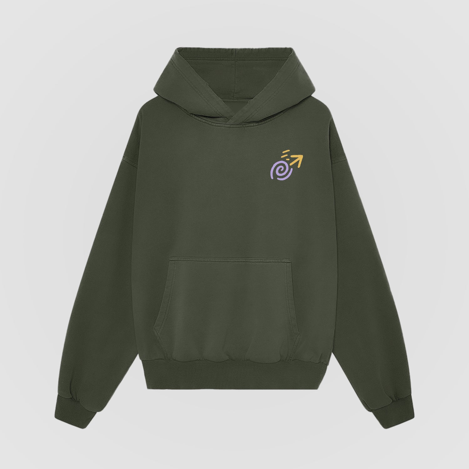 Keep Going Oversized Hoodie - Olive Front