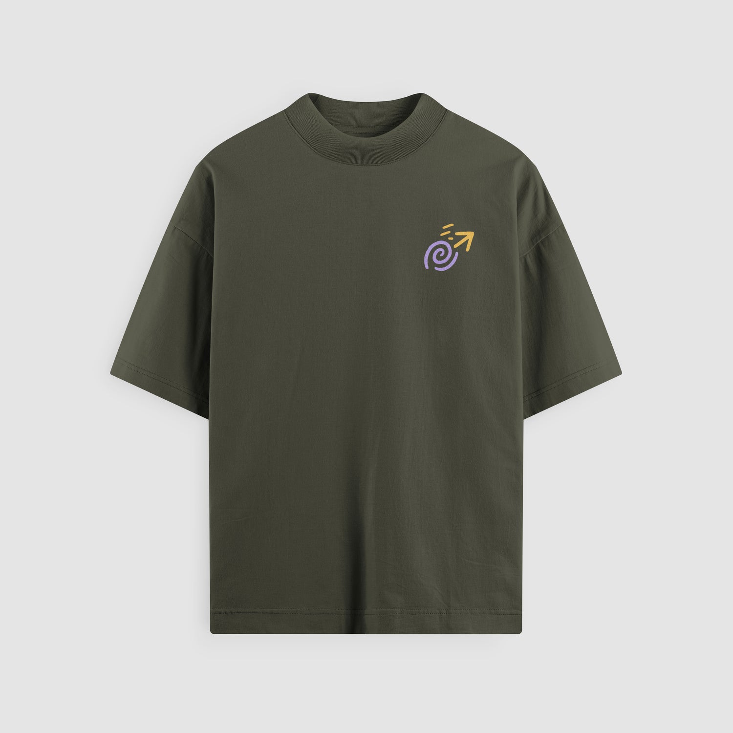 Keep Going Oversized Tee - Olive Front