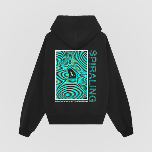 Spiraling Oversized Hoodie Mental Health Clothing