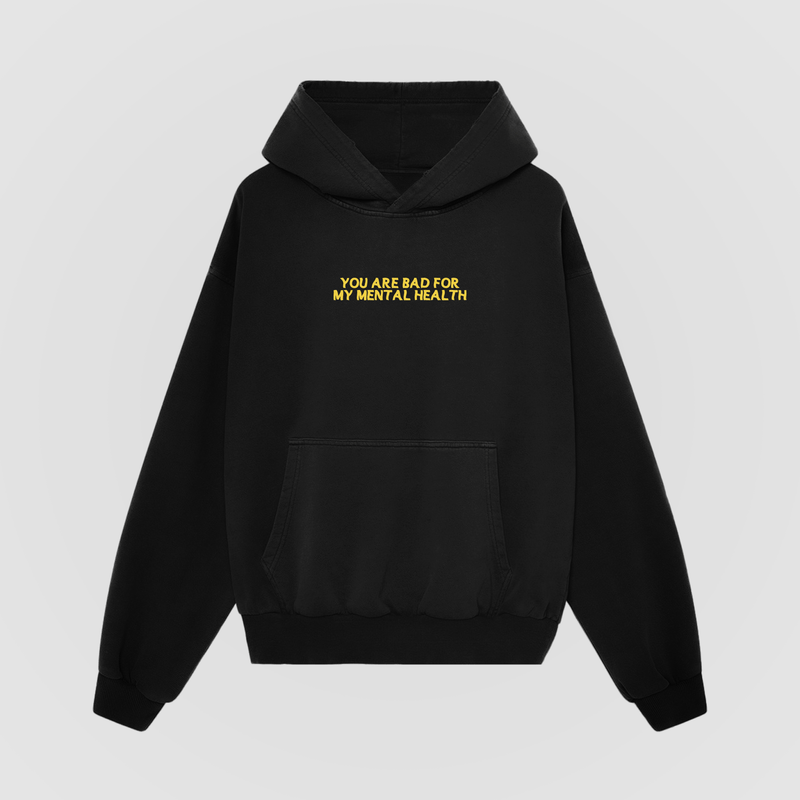 Bad For My Mental Health Oversized Hoodie - No Sad Days