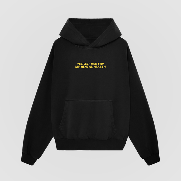 Bad For My Mental Health Oversized Hoodie - No Sad Days