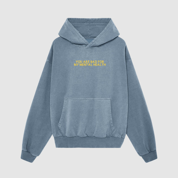 Bad For My Mental Health Oversized Hoodie - No Sad Days