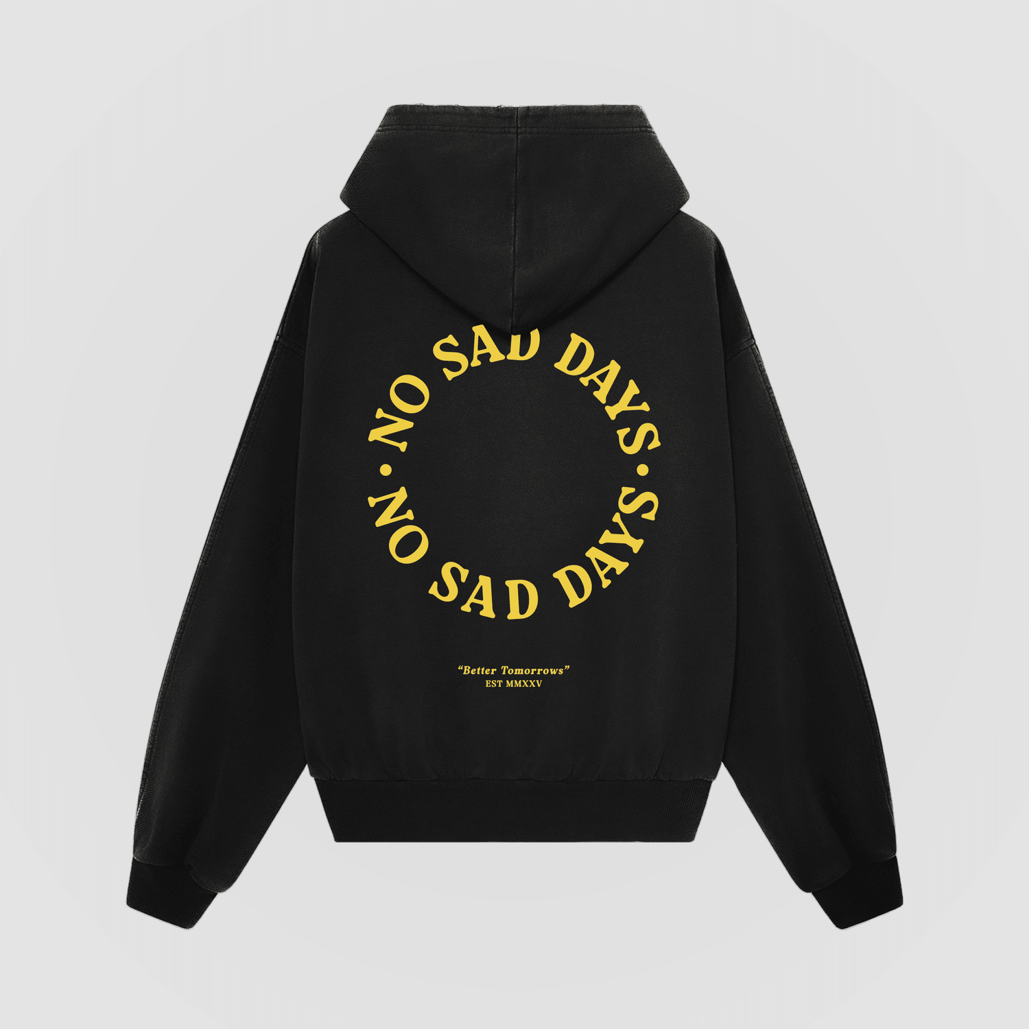 Better Tomorrows Oversized Hoodie (Yellow Print) by No Sad Days