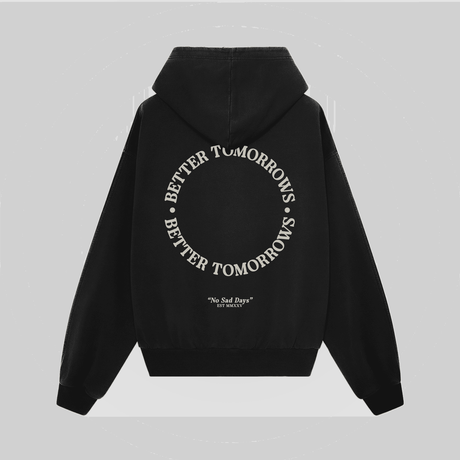Better Tomorrows Spring Oversized Hoodie (White Print) by No Sad Days