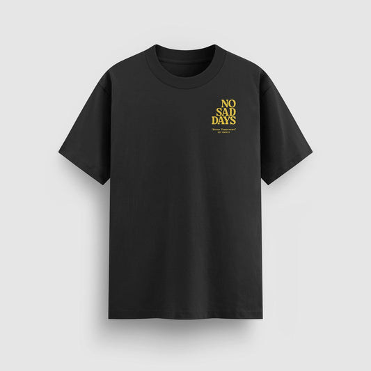 Better Tomorrows Standard Tee (Yellow Print) by No Sad Days