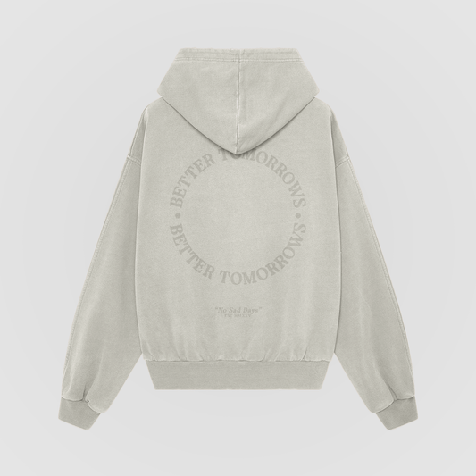 Better Tomorrows Tonal Oversized Hoodie - No Sad Days