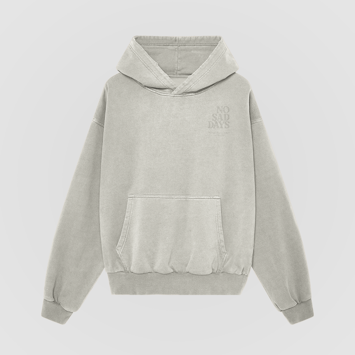 Better Tomorrows Tonal Oversized Hoodie - No Sad Days