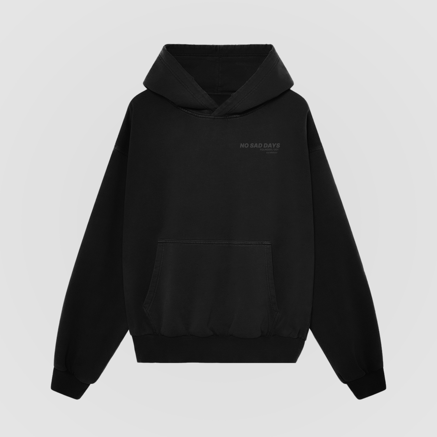 Day 1 Founders Tonal Oversized Hoodie - No Sad Days