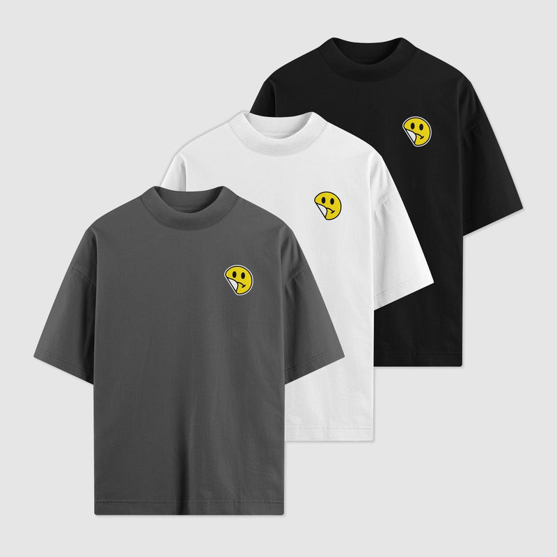 No Sad Days Oversized Tee 3 - Pack - No Sad Days