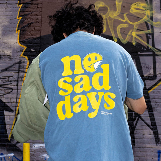 No Sad Days Retro Oversized Tee