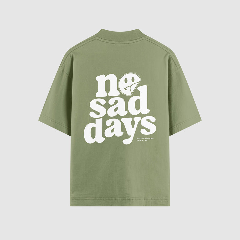 No Sad Days Retro Oversized Tee - No Sad Days