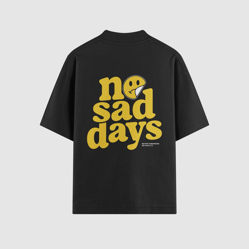 No Sad Days Retro Oversized Tee - No Sad Days