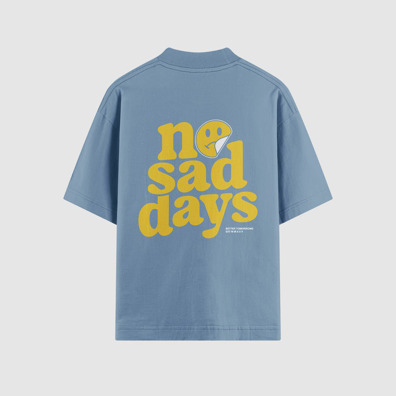 No Sad Days Retro Oversized Tee - No Sad Days