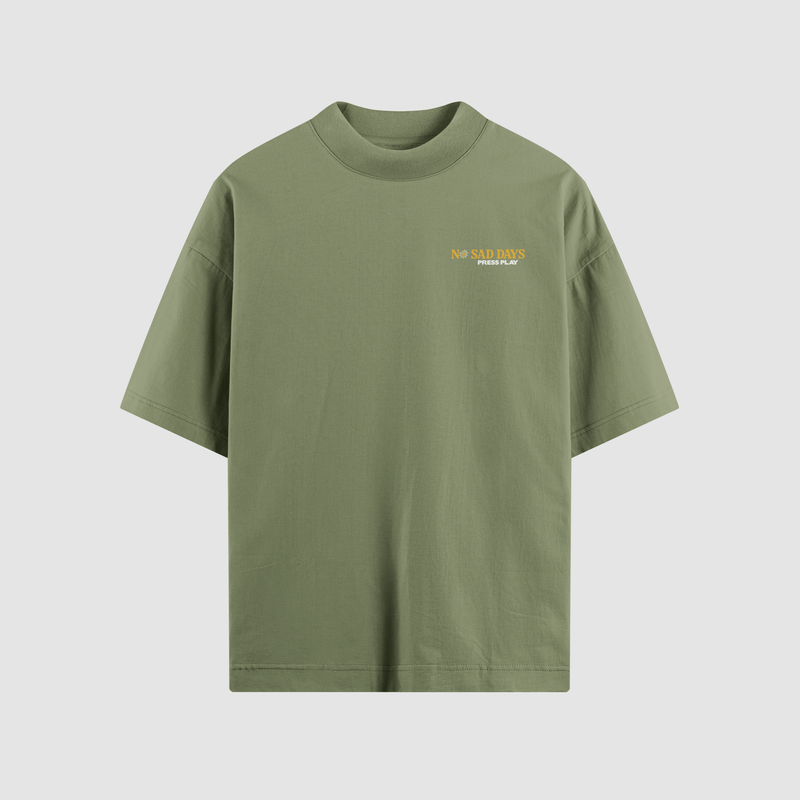 Press Play Oversized Tee - No Sad Days