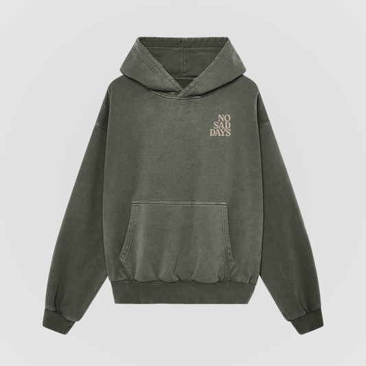 Protect Your Noodle Olive Oversized Hoodie - No Sad Days