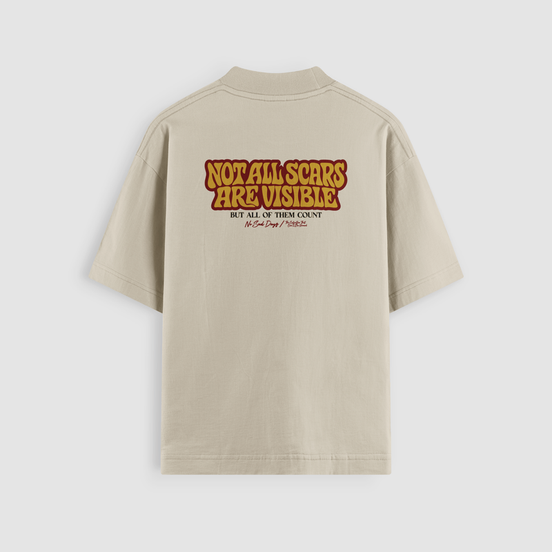 Scarred Oversized Tee - No Sad Days
