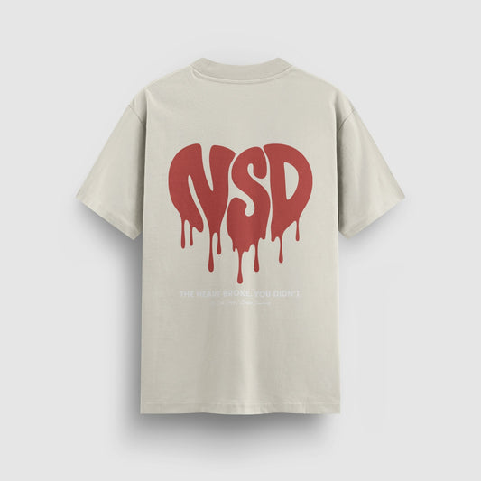 The Heart Broke Standard Tee (White Print) by No Sad Days