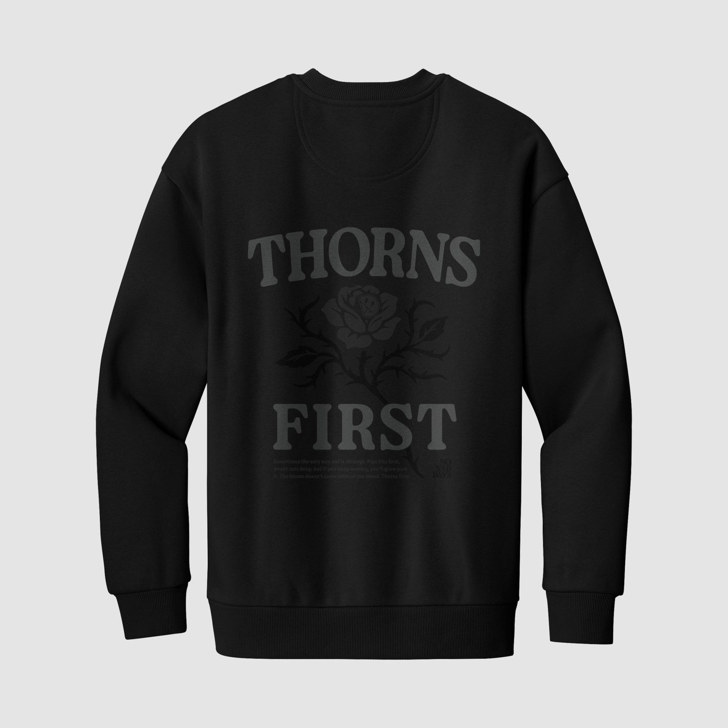 Thorns First Blackout Crewneck Sweater by No Sad Days