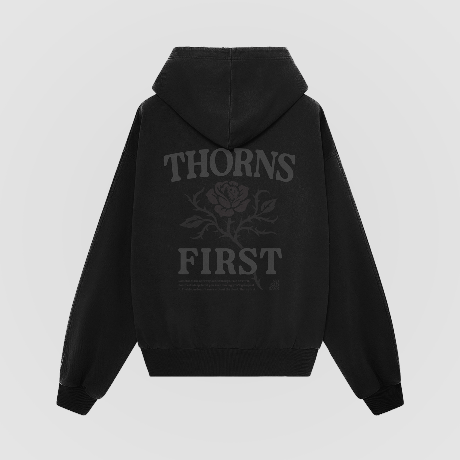 Thorns First Blackout Oversized Hoodie by No Sad Days