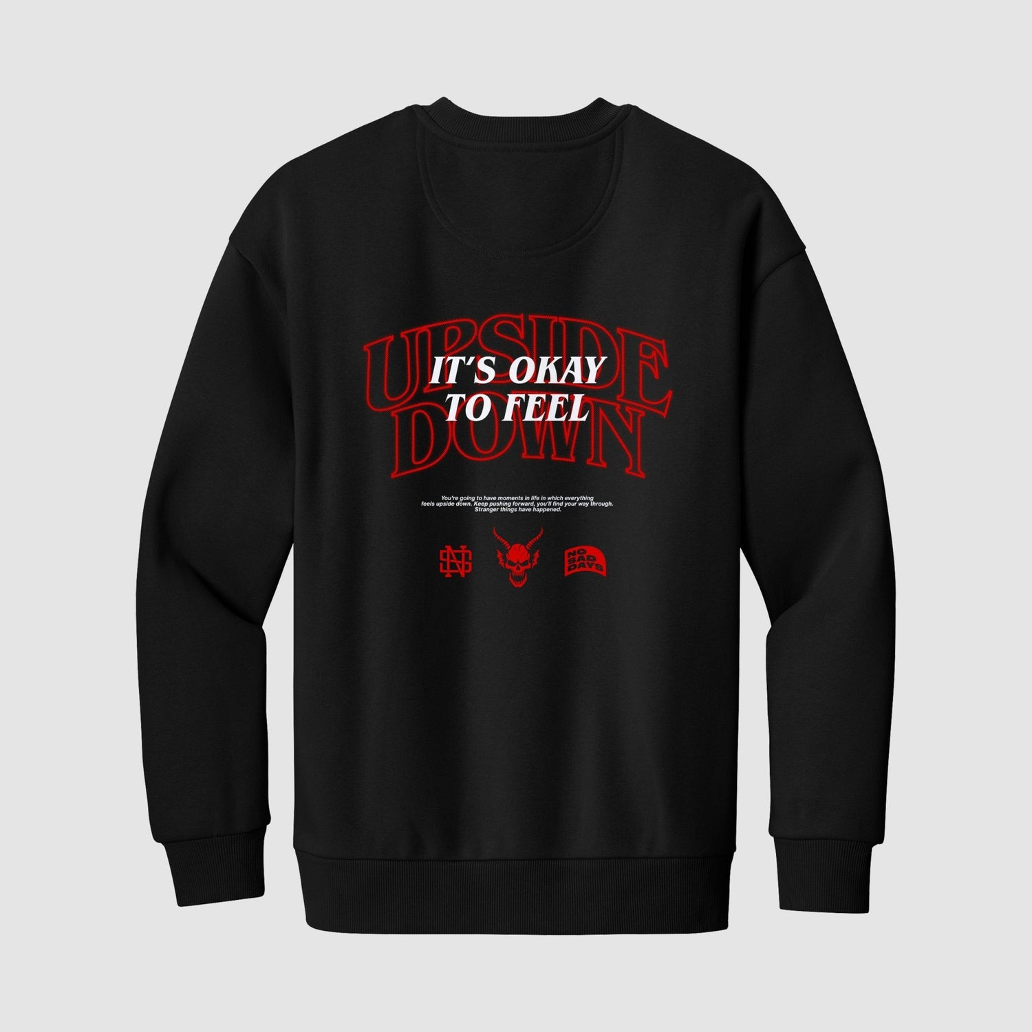 Upside Down Crewneck Sweater by No Sad Days