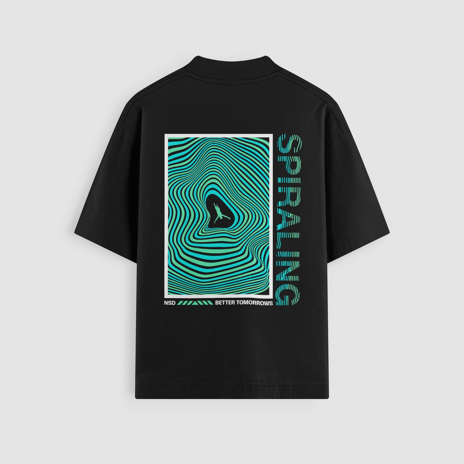 Spiraling Oversized Tee Mental Health Clothing
