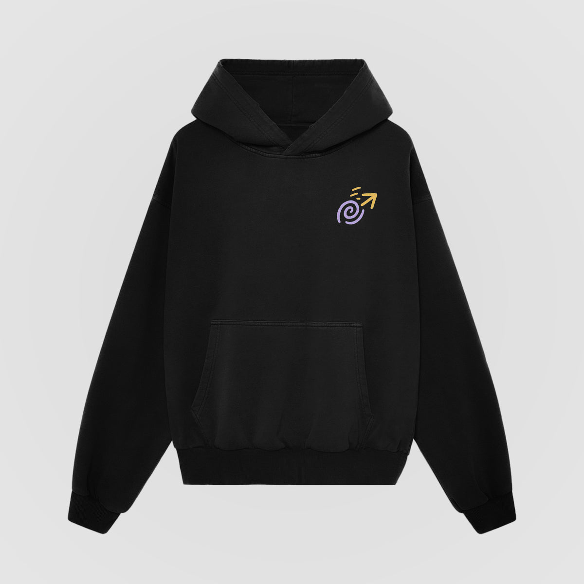 Keep Going Oversized Hoodie - Black Front