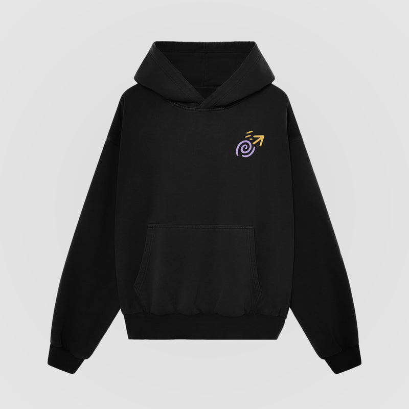Keep Going Oversized Hoodie - Black Front