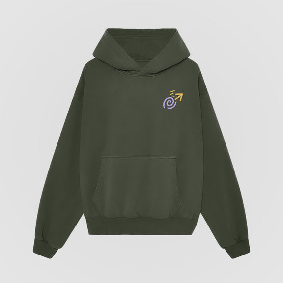 Keep Going Oversized Hoodie - Olive Front