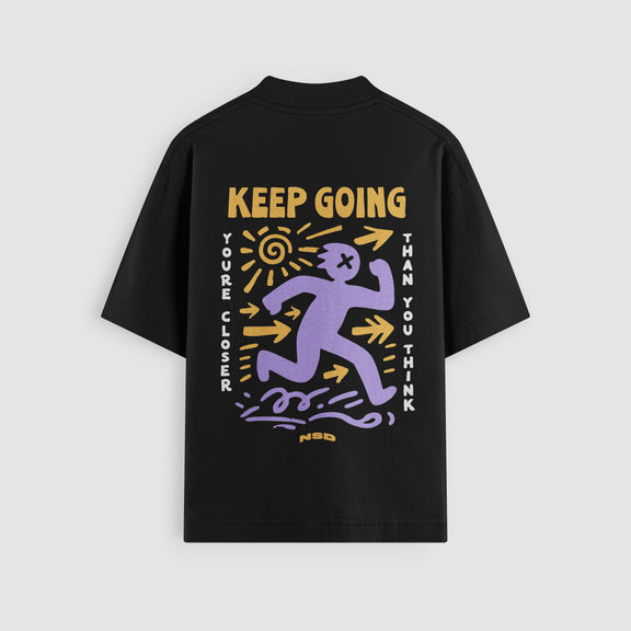 Keep Going Oversized Tee - Black Back