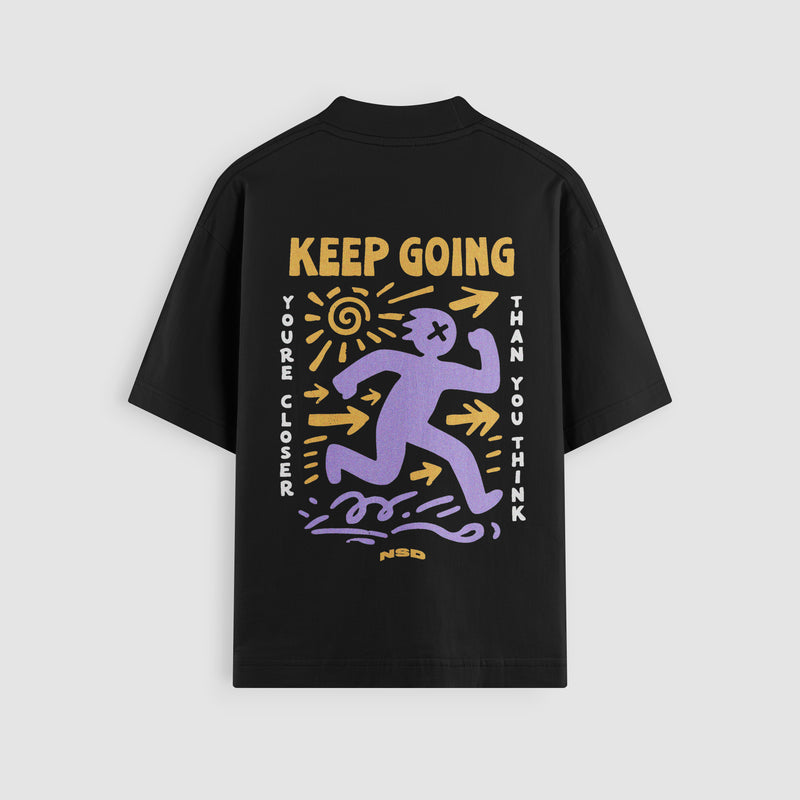 Keep Going Oversized Tee - Black Back