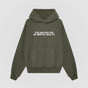 Bad For My Mental Health Oversized Green Hoodie (White Print)