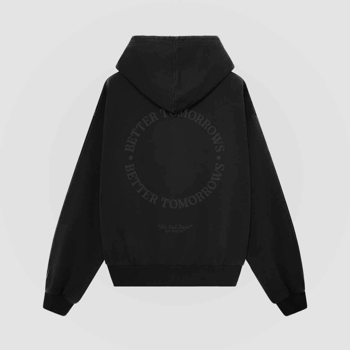 Better Tomorrows Blackout Oversized Hoodie - No Sad Days