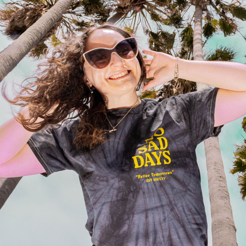Better Tomorrows Tie-Dye Tee (Yellow Print) by No Sad Days