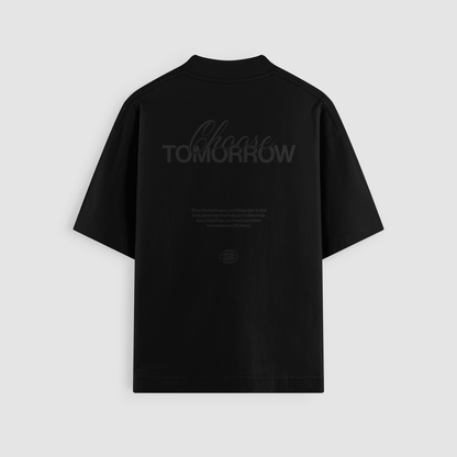 Choose Tomorrow Blackout Oversized Tee (Black Print) - NSD LEGACY by DREAM.
