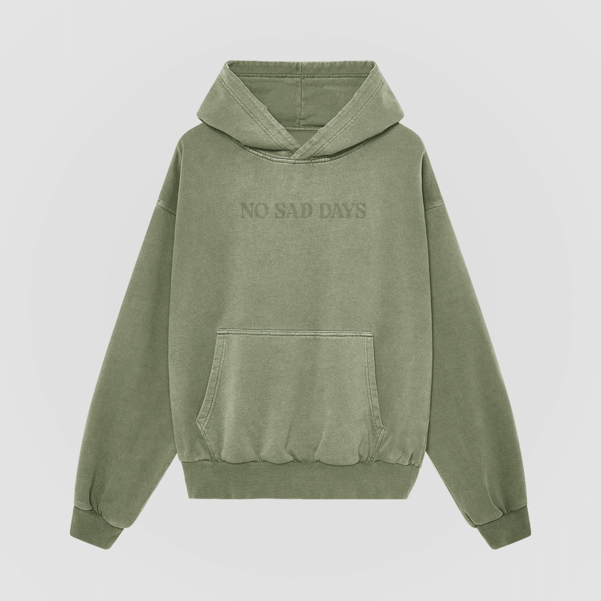 Essential Tonal Oversized Hoodie - No Sad Days
