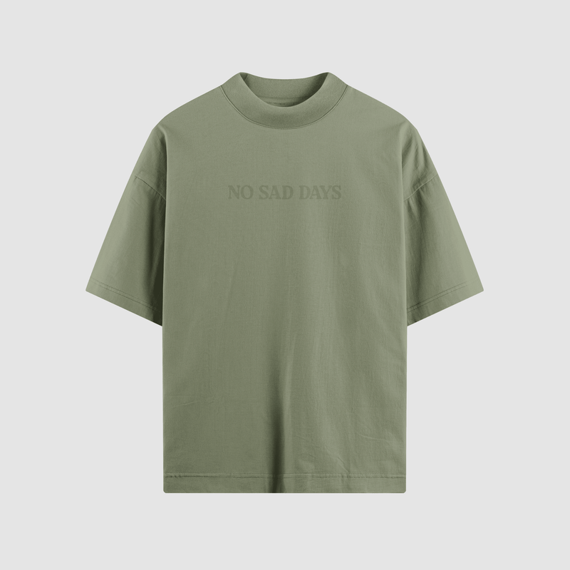 Essential Tonal Oversized Tee - No Sad Days