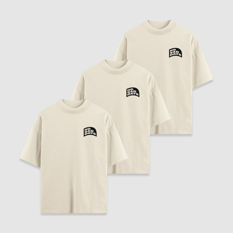No Sad Days Oversized 2.0 Tee 3 - Pack - No Sad Days