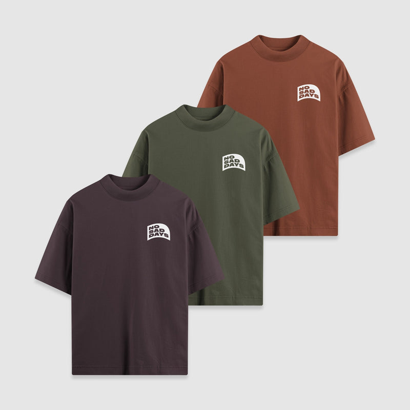 No Sad Days Oversized 2.0 Tee 3 - Pack - No Sad Days