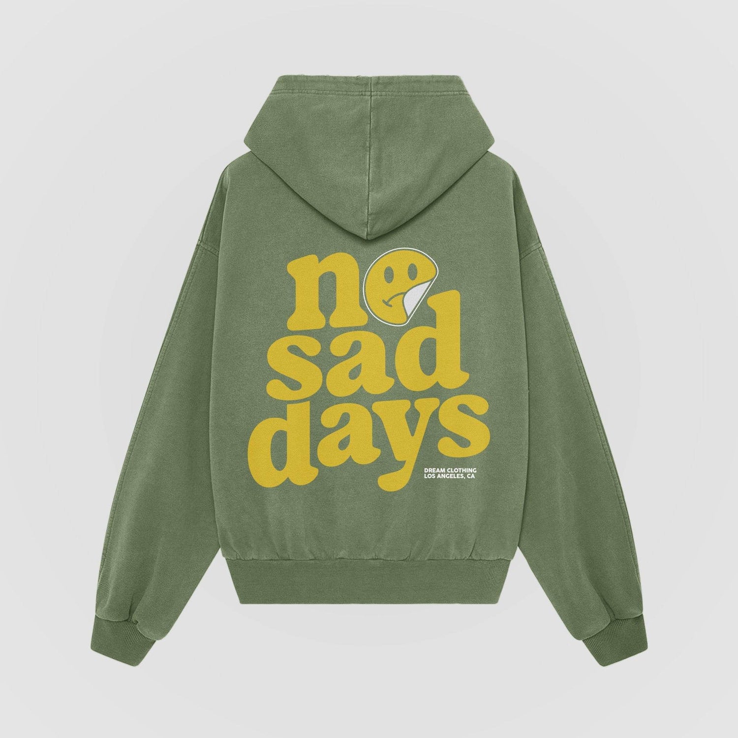 No Sad Days Oversized Hoodie (Green) - No Sad Days