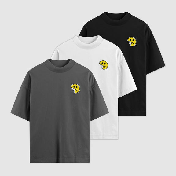 No Sad Days Oversized Tee 3 - Pack - No Sad Days
