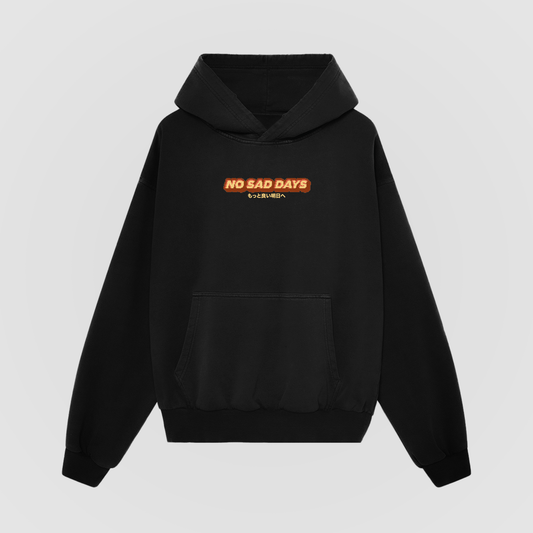 No Sad Days Pixel Oversized Hoodie - No Sad Days