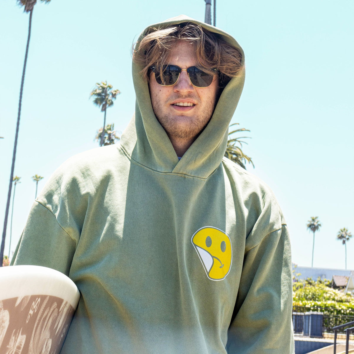 No Sad Days Retro Oversized Hoodie - No Sad Days