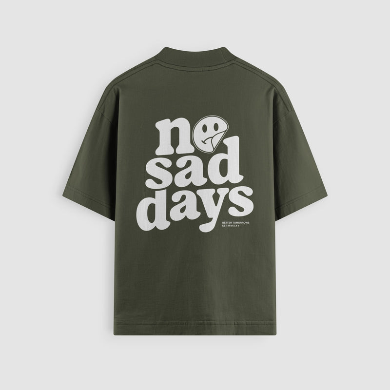 No Sad Days Retro Oversized Tee - No Sad Days