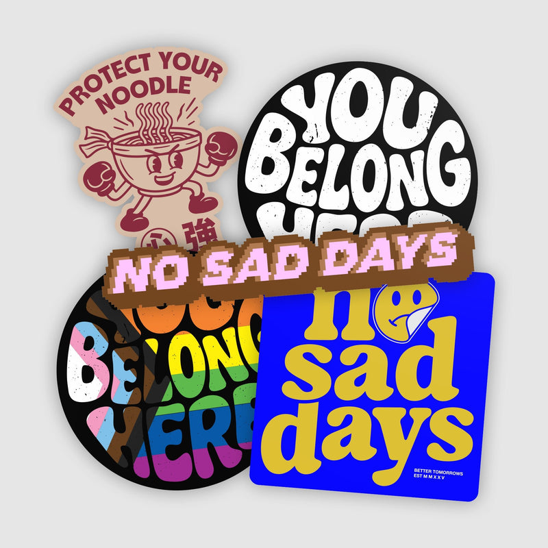 No Sad Days Sticker 5 - Pack - No Sad Days