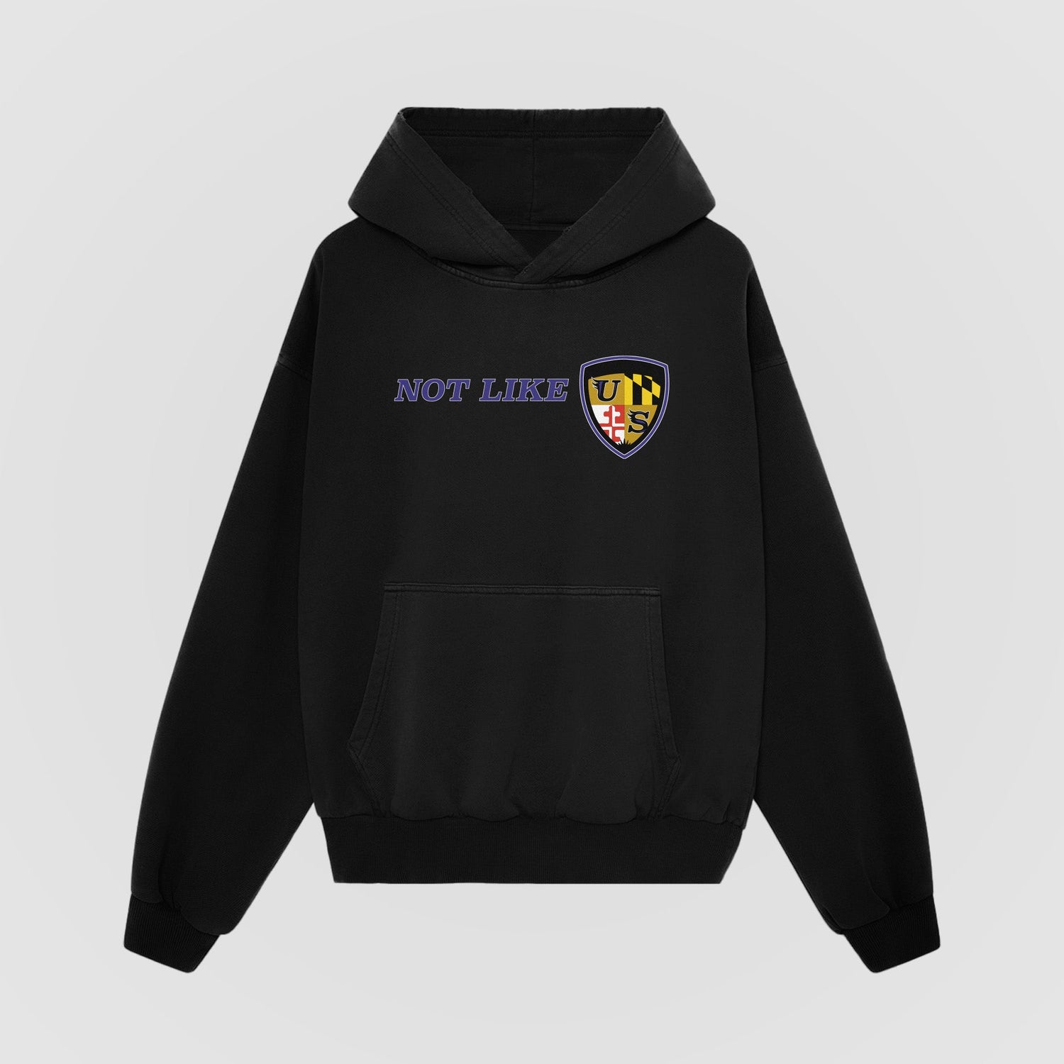 Not Like Us Oversized Hoodie (Baltimore) - No Sad Days