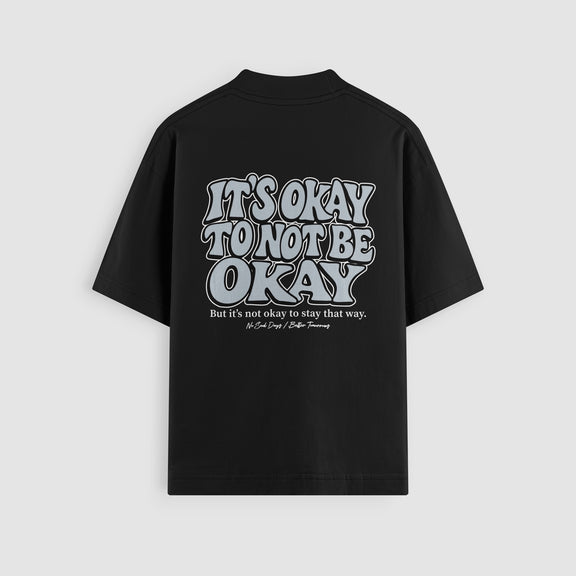 It's Okay To Not Be Okay Spurs Edition - Black Tee Back