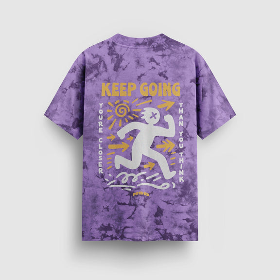 Keep Going Tie-Dye Tee (Purple)
