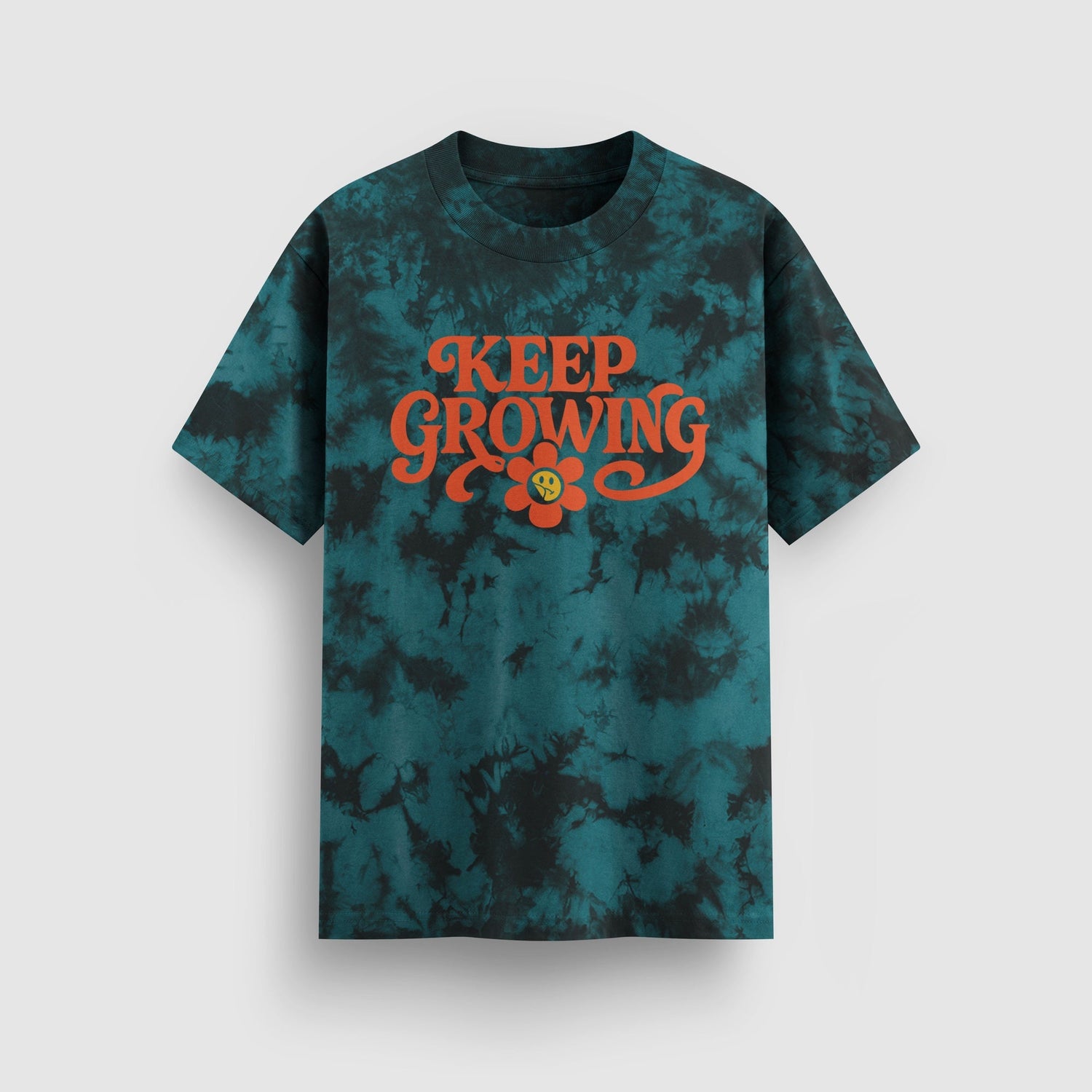 Keep Growing Tie-Dye Tee (Teal)